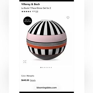 LA BOULE by Vileroy & Boch 
from Bloomingdale's BRAND NEW IN ORIGINAL BOX